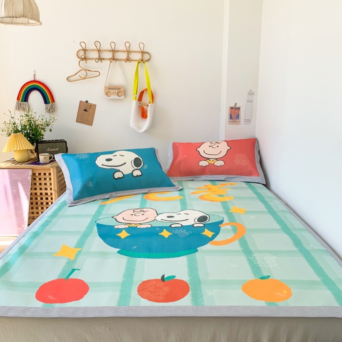 91家纺网 家纺一手货源 找家纺 时年 2020新款水洗养生凉席 下午茶