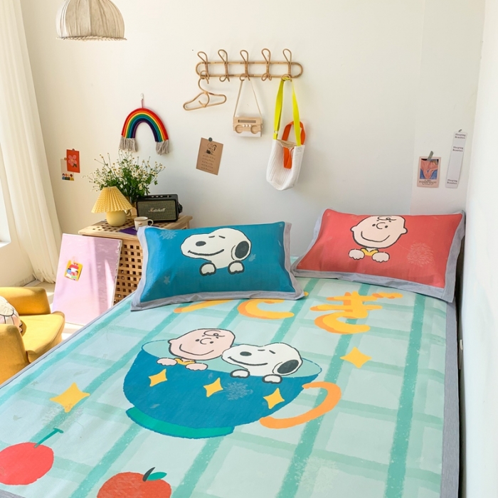 91家纺网 家纺一手货源 找家纺 时年 2020新款水洗养生凉席 下午茶