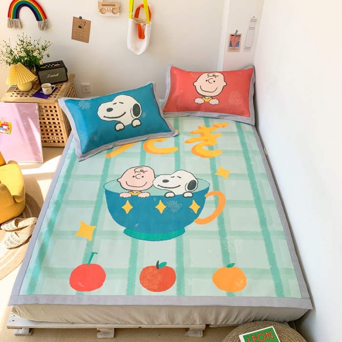 91家纺网 家纺一手货源 找家纺 时年 2020新款水洗养生凉席 下午茶