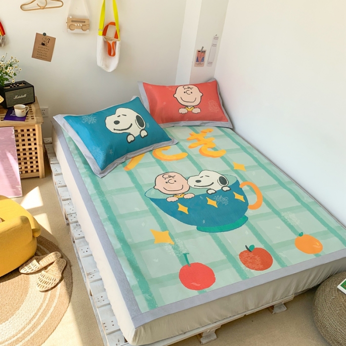 91家纺网 家纺一手货源 找家纺 时年 2020新款水洗养生凉席 下午茶