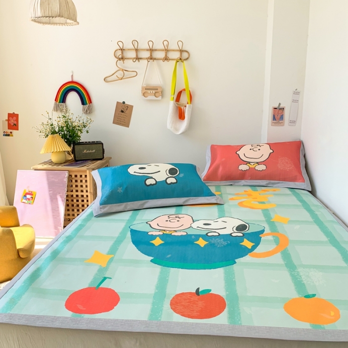 91家纺网 家纺一手货源 找家纺 时年 2020新款水洗养生凉席 下午茶