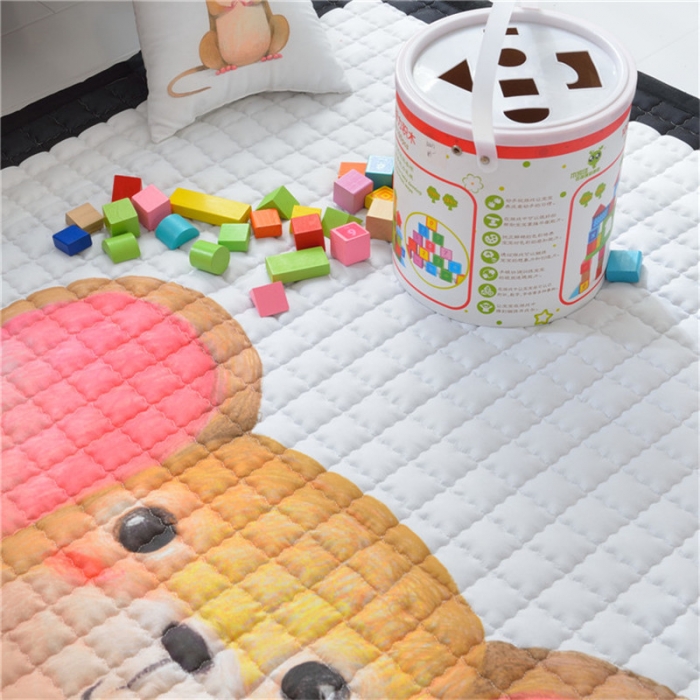 91家纺网 家纺一手货源 找家纺 卡奥 2020新款北欧超萌卡通地毯地垫爬爬垫家用垫子 鼠萌萌