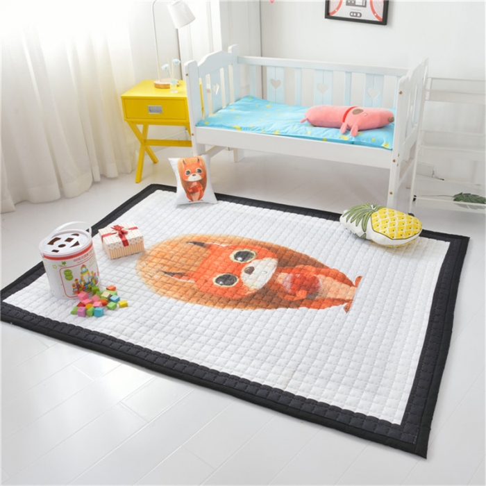 91家纺网 家纺一手货源 找家纺 卡奥 2020新款北欧超萌卡通地毯地垫爬爬垫家用垫子 松萌萌