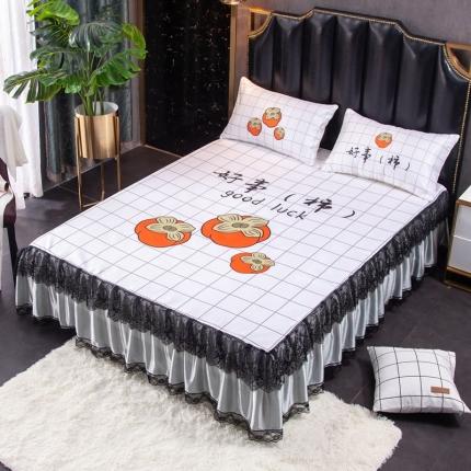 91家纺网 家纺一手货源 找家纺 （总）纽缦 2020新款冰丝大版床裙三件套