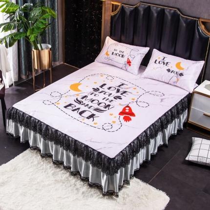 91家纺网 家纺一手货源 找家纺 （总）纽缦 2020新款冰丝大版床裙三件套