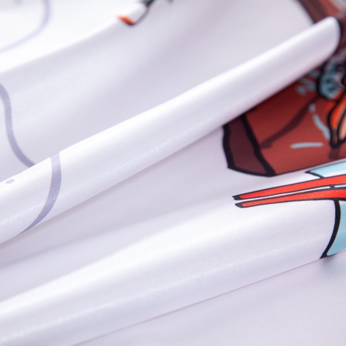 91家纺网 家纺一手货源 找家纺 纽缦 2020新款冰丝大版床裙三件套 寿司宴