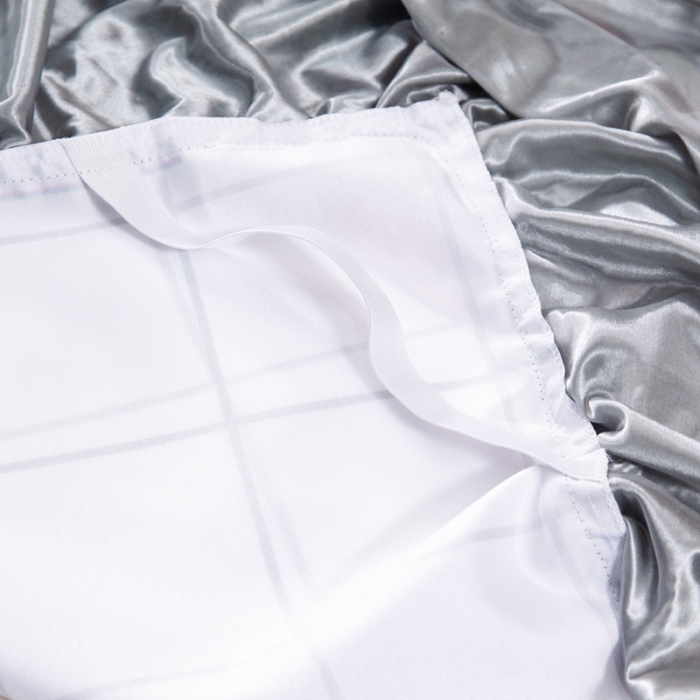 91家纺网 家纺一手货源 找家纺 纽缦 2020新款冰丝大版床裙三件套 好事-柿