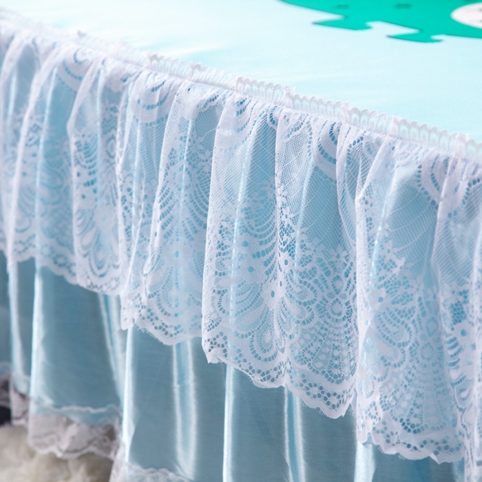 91家纺网 家纺一手货源 找家纺 纽缦 2020新款冰丝大版床裙三件套 恐龙朋友