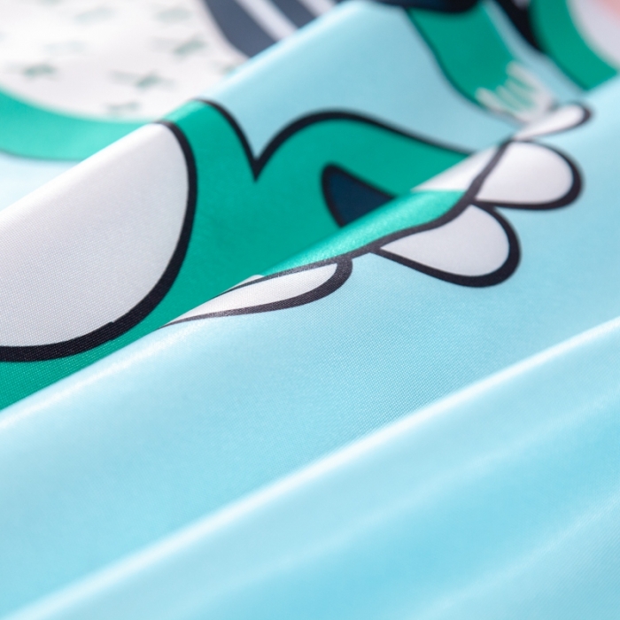 91家纺网 家纺一手货源 找家纺 纽缦 2020新款冰丝大版床裙三件套 恐龙朋友