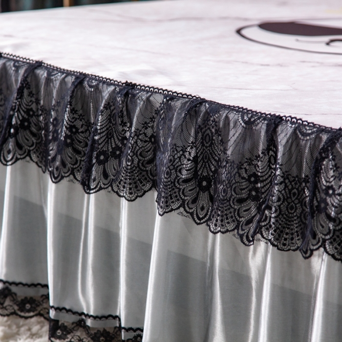 91家纺网 家纺一手货源 找家纺 纽缦 2020新款冰丝大版床裙三件套 cool猫