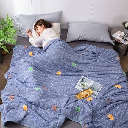 91家纺网 家纺一手货源 找家纺 佰亿莱 2024新款凉感丝夏被 南瓜先生