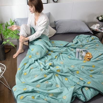 91家纺网 家纺一手货源 找家纺 佰亿莱 2024新款凉感丝夏被 我爱榴莲