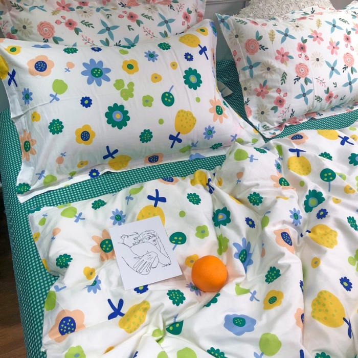 91家纺网 家纺一手货源 找家纺 润缦 2020新款13070全棉四件套 爱意浓