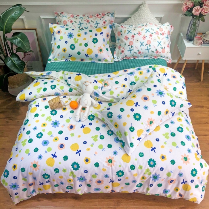 91家纺网 家纺一手货源 找家纺 润缦 2020新款13070全棉四件套 爱意浓