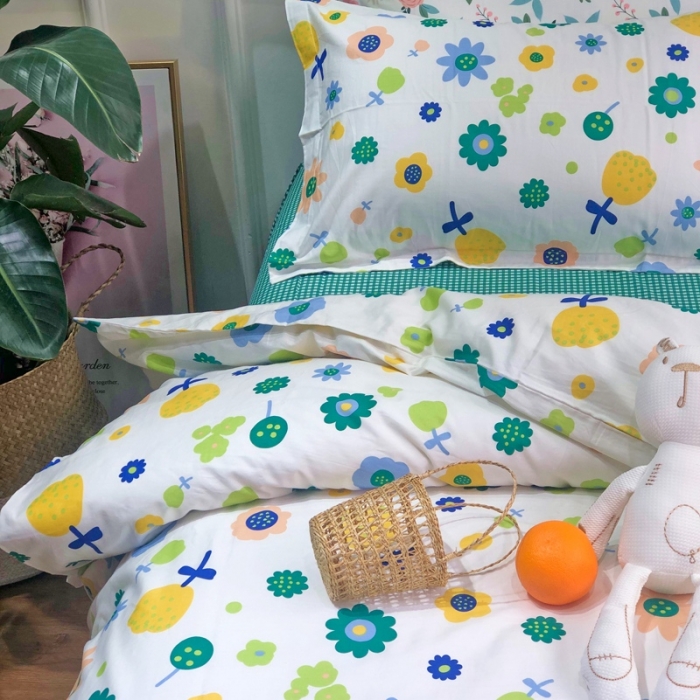 91家纺网 家纺一手货源 找家纺 润缦 2020新款13070全棉四件套 爱意浓