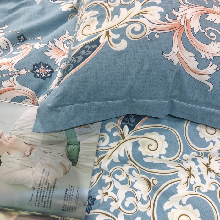 91家纺网 家纺一手货源 找家纺 润缦 2020新款13070全棉四件套 花意天成