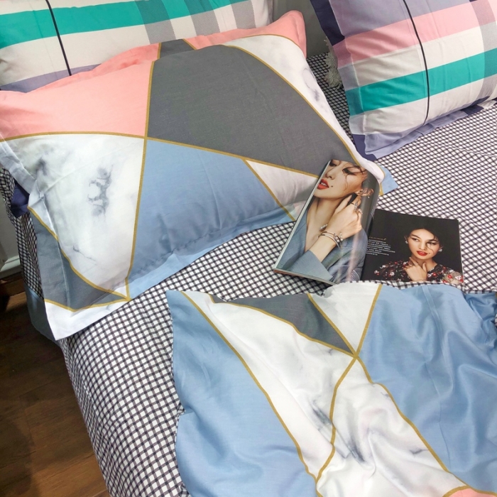 91家纺网 家纺一手货源 找家纺 润缦 2020新款13070全棉四件套 简单爱