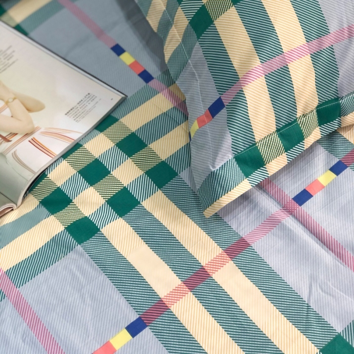 91家纺网 家纺一手货源 找家纺 润缦 2020新款13070全棉四件套 金色梦格