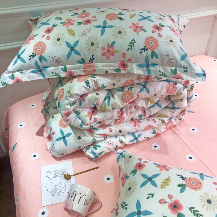 91家纺网 家纺一手货源 找家纺 润缦 2020新款13070全棉四件套 静香