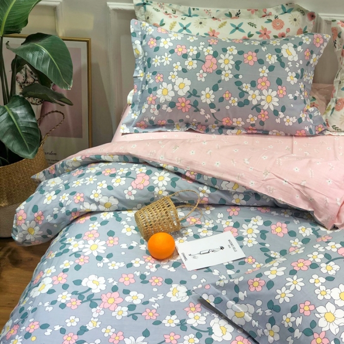 91家纺网 家纺一手货源 找家纺 润缦 2020新款13070全棉四件套 可可佳人