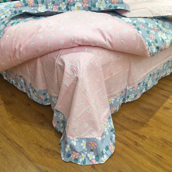 91家纺网 家纺一手货源 找家纺 润缦 2020新款13070全棉四件套 可可佳人