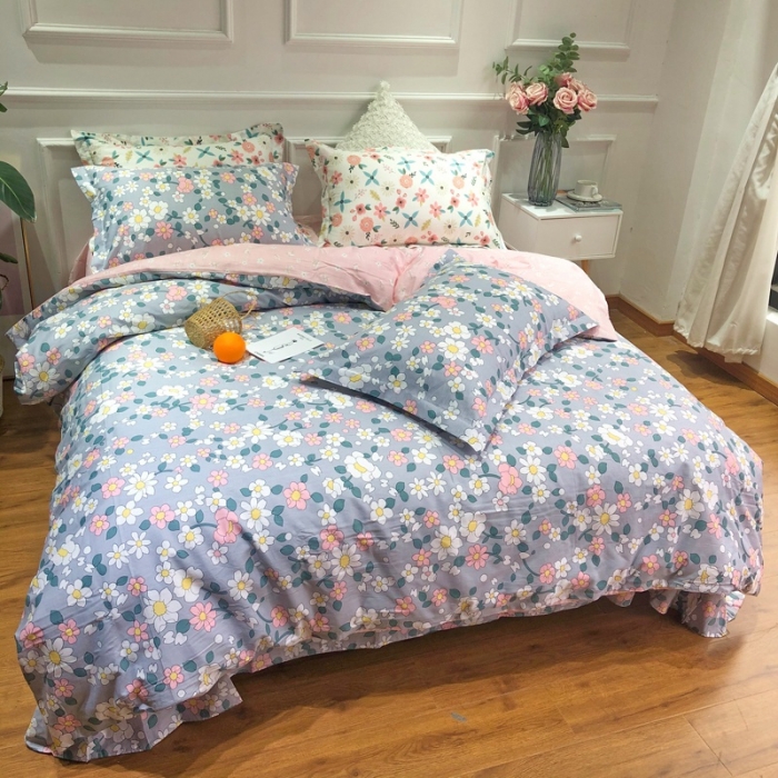 91家纺网 家纺一手货源 找家纺 润缦 2020新款13070全棉四件套 可可佳人