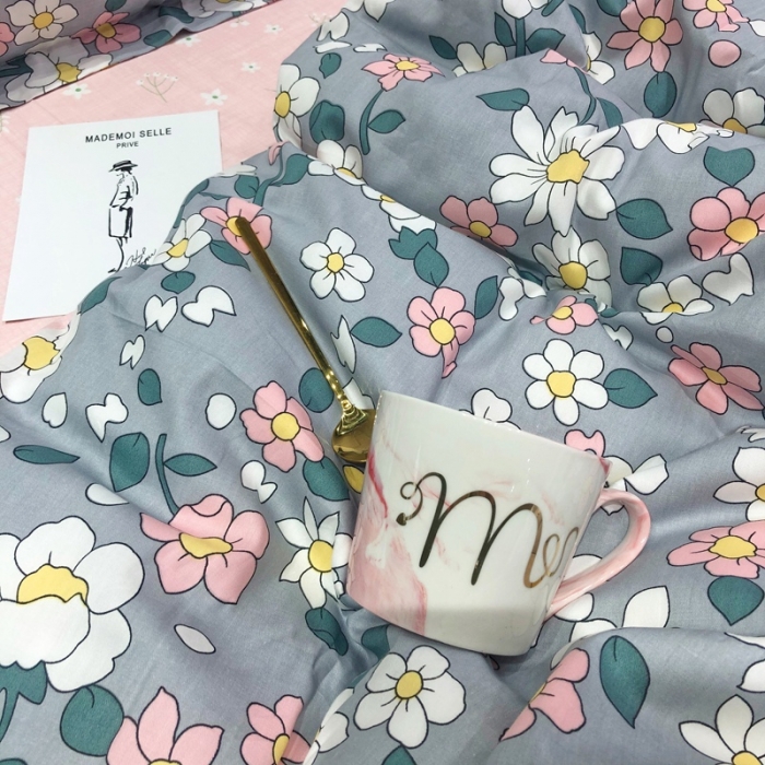 91家纺网 家纺一手货源 找家纺 润缦 2020新款13070全棉四件套 可可佳人