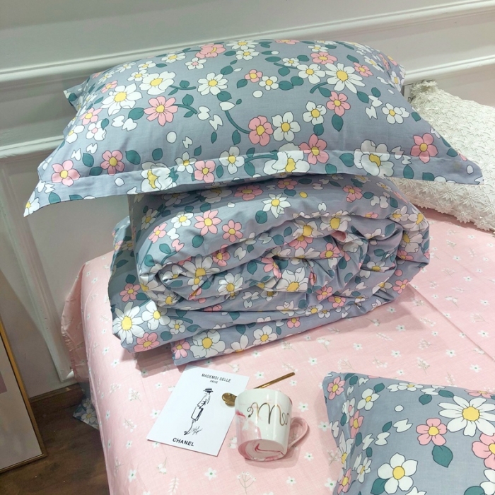 91家纺网 家纺一手货源 找家纺 润缦 2020新款13070全棉四件套 可可佳人