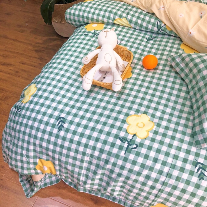 91家纺网 家纺一手货源 找家纺 润缦 2020新款13070全棉四件套 快乐小花