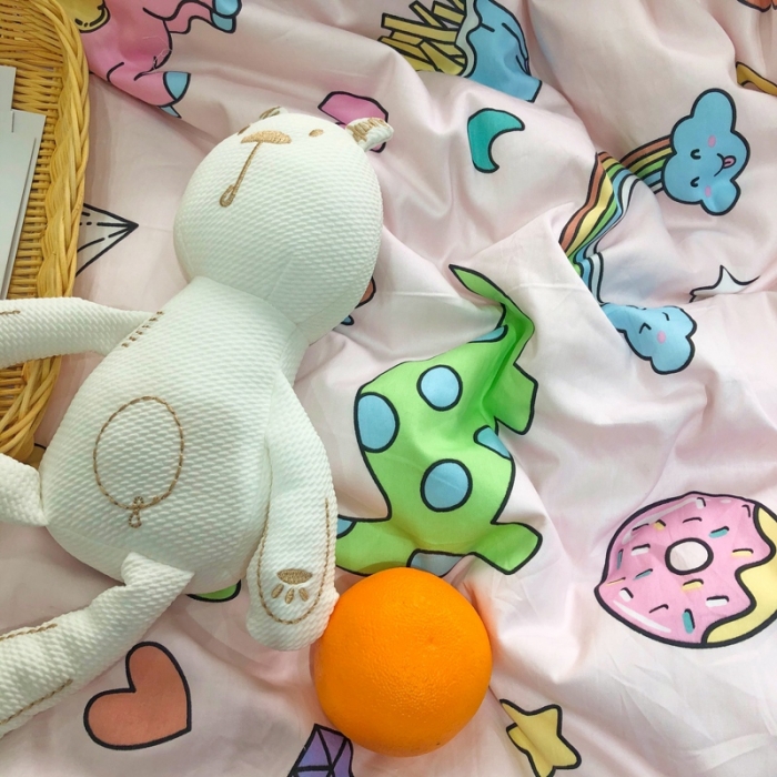 91家纺网 家纺一手货源 找家纺 润缦 2020新款13070全棉四件套 萌龙记