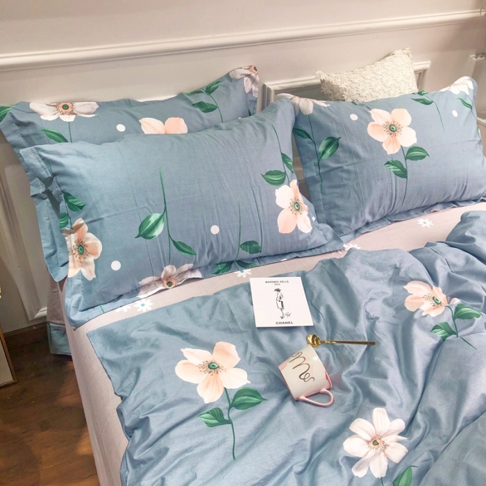 91家纺网 家纺一手货源 找家纺 润缦 2020新款13070全棉四件套 迷梦花香