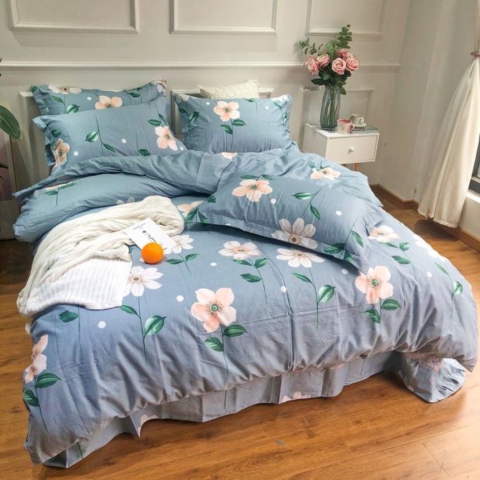 91家纺网 家纺一手货源 找家纺 润缦 2020新款13070全棉四件套 迷梦花香