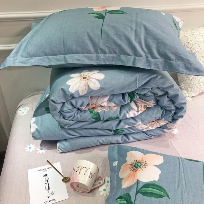 91家纺网 家纺一手货源 找家纺 润缦 2020新款13070全棉四件套 迷梦花香