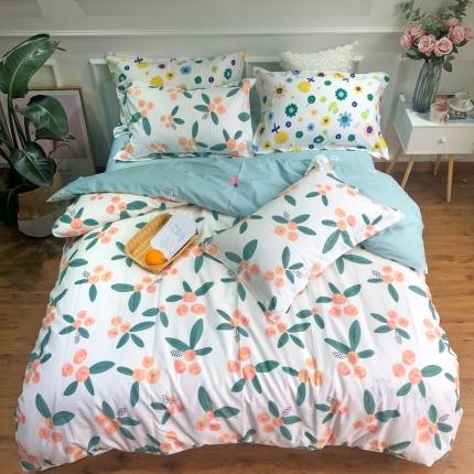 91家纺网 家纺一手货源 找家纺 润缦 2020新款13070全棉四件套 盛夏果实,盛夏果实