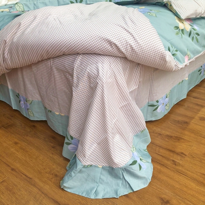 91家纺网 家纺一手货源 找家纺 润缦 2020新款13070全棉四件套 夕颜-兰