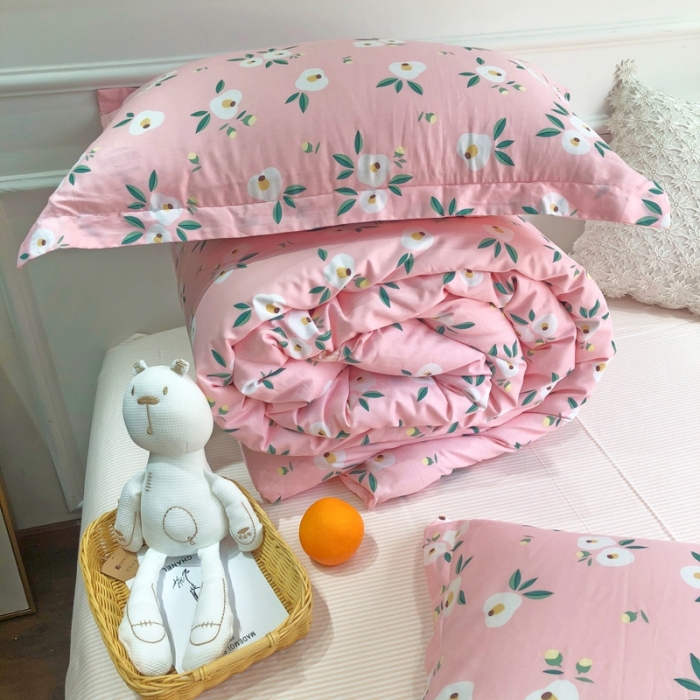 91家纺网 家纺一手货源 找家纺 润缦 2020新款13070全棉四件套 依云-粉