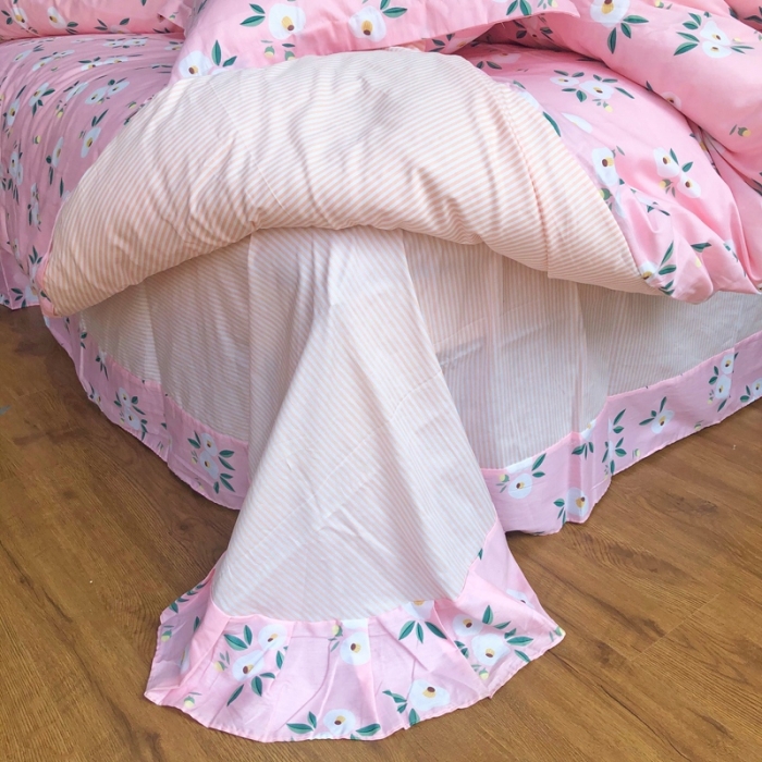 91家纺网 家纺一手货源 找家纺 润缦 2020新款13070全棉四件套 依云-粉