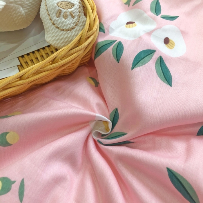 91家纺网 家纺一手货源 找家纺 润缦 2020新款13070全棉四件套 依云-粉