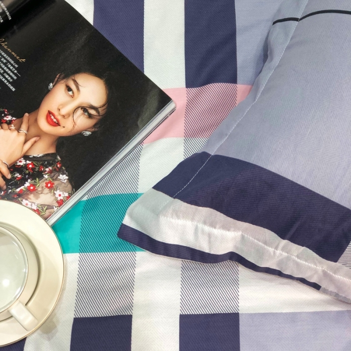 91家纺网 家纺一手货源 找家纺 润缦 2020新款13070全棉四件套 英伦格调