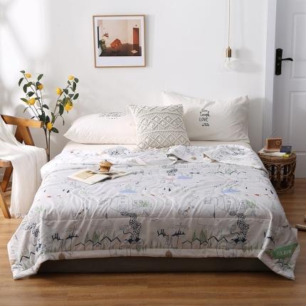 91家纺网 家纺一手货源 找家纺 卡奥 2020新款双面天丝夏被 动物庄园