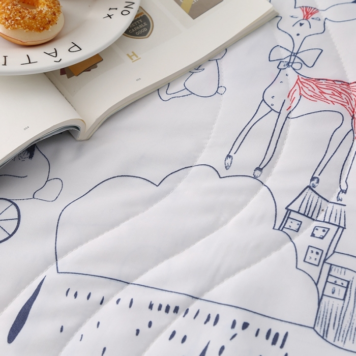 91家纺网 家纺一手货源 找家纺 卡奥 2020新款双面天丝夏被 动物庄园