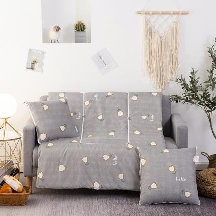 91家纺网 家纺一手货源 找家纺 宝马家纺 2022年精梳棉抱枕被 木棉花