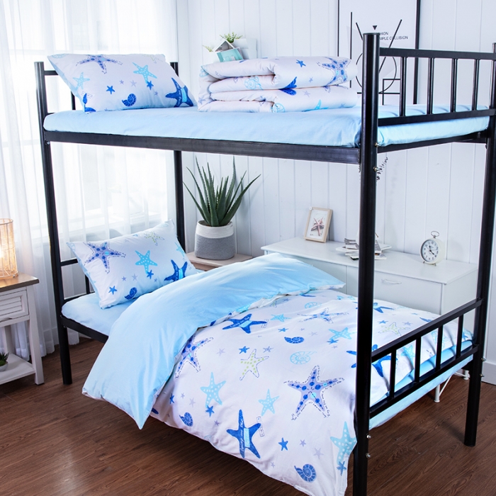 91家纺网 家纺一手货源 找家纺 美真家纺 大学生上下铺宿舍床三件套多件套被芯床垫 海星