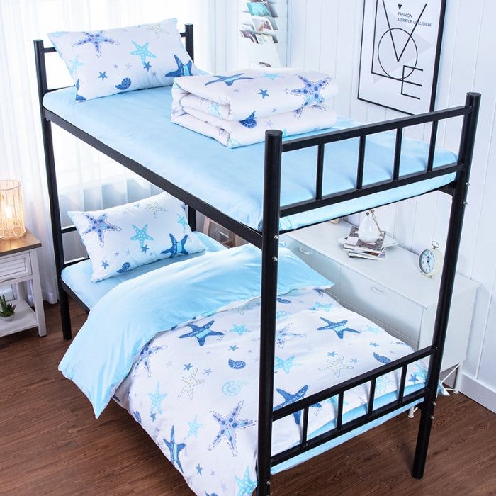 91家纺网 家纺一手货源 找家纺 美真家纺 大学生上下铺宿舍床三件套多件套被芯床垫 海星