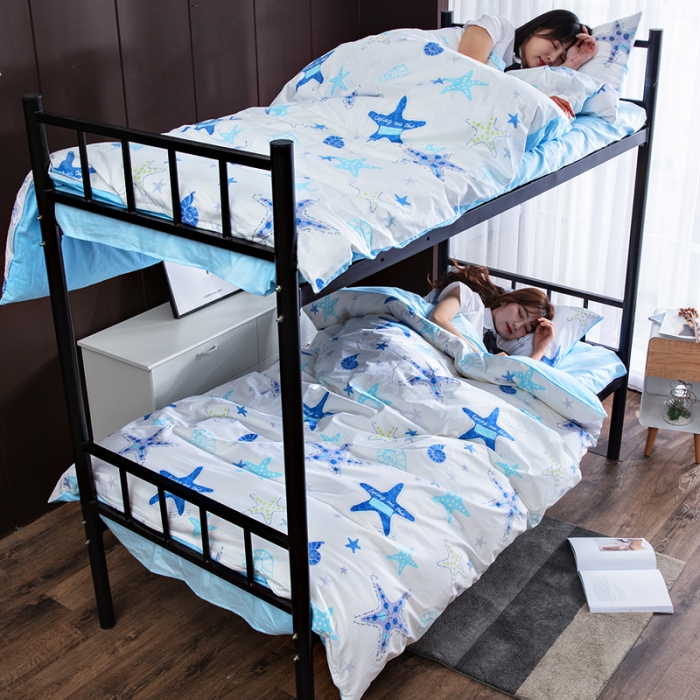 91家纺网 家纺一手货源 找家纺 美真家纺 大学生上下铺宿舍床三件套多件套被芯床垫 海星