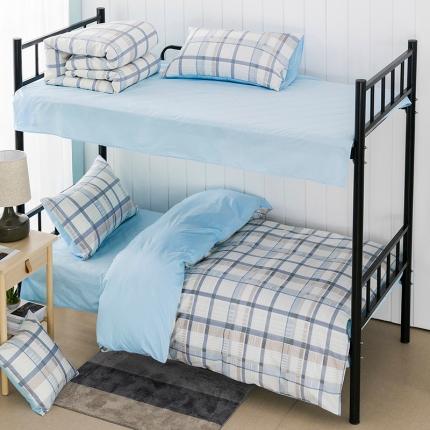 91家纺网 家纺一手货源 找家纺 美真家纺 大学生上下铺宿舍床三件套多件套被芯床垫九月物语（灰）