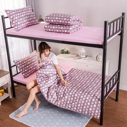 91家纺网 家纺一手货源 找家纺 美真家纺 大学生上下铺宿舍床三件套多件套被芯床垫 猫咪