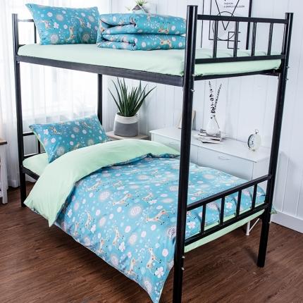 91家纺网 家纺一手货源 找家纺 美真家纺 大学生上下铺宿舍床三件套多件套被芯床垫 梅花鹿