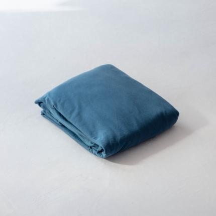 华超针织 2021新款针织纯色单品床笠 海蓝