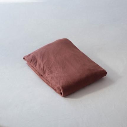 华超针织 2021新款针织纯色单品床笠 砖红